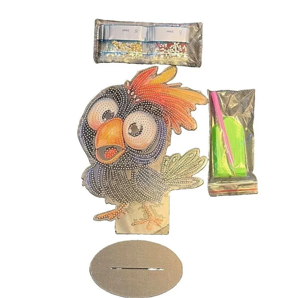 DIY Diamond Art Bird Ornament Kit SOBJ060 w/ Rhinestones, Tray & Applicator Pen